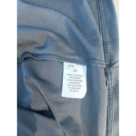 MTA Sport Women's Plus Size 2X Black Athletic Tank Top Purple Mesh Open Back - Picture 5 of 9